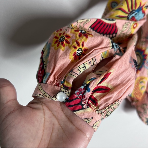 Rachel Comey  Willow Top in Peach Tapestry Floral  Long Sleeve Sz 6 - Picture 9 of 10